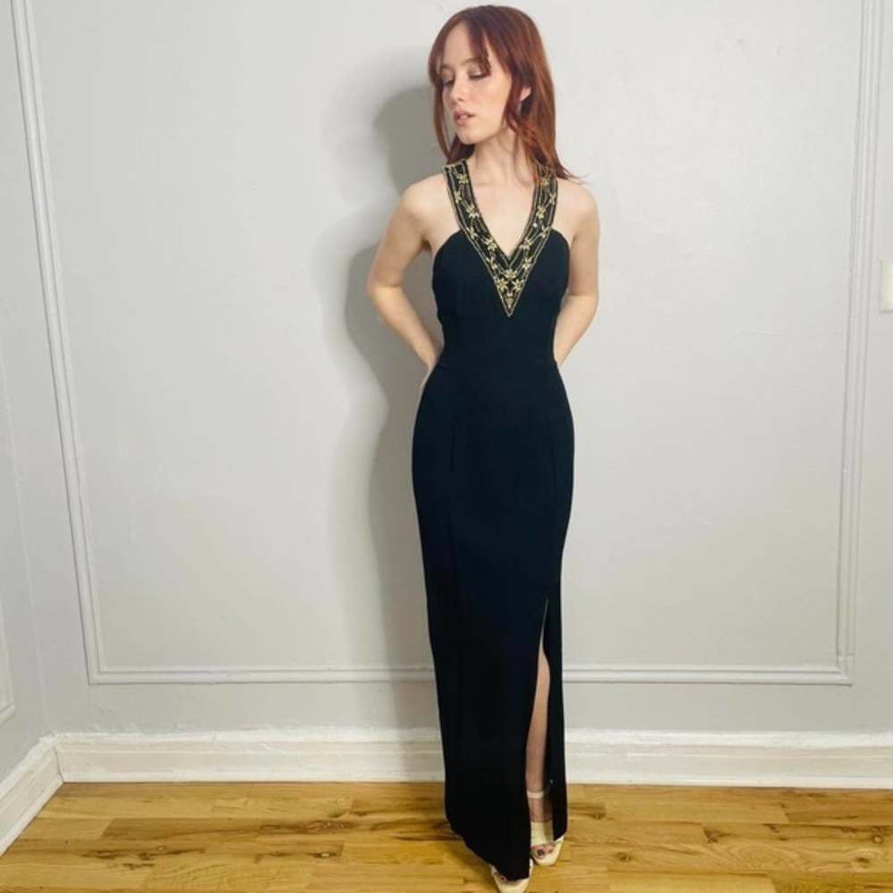 Gunne‎ Sax Vintage Black Gown